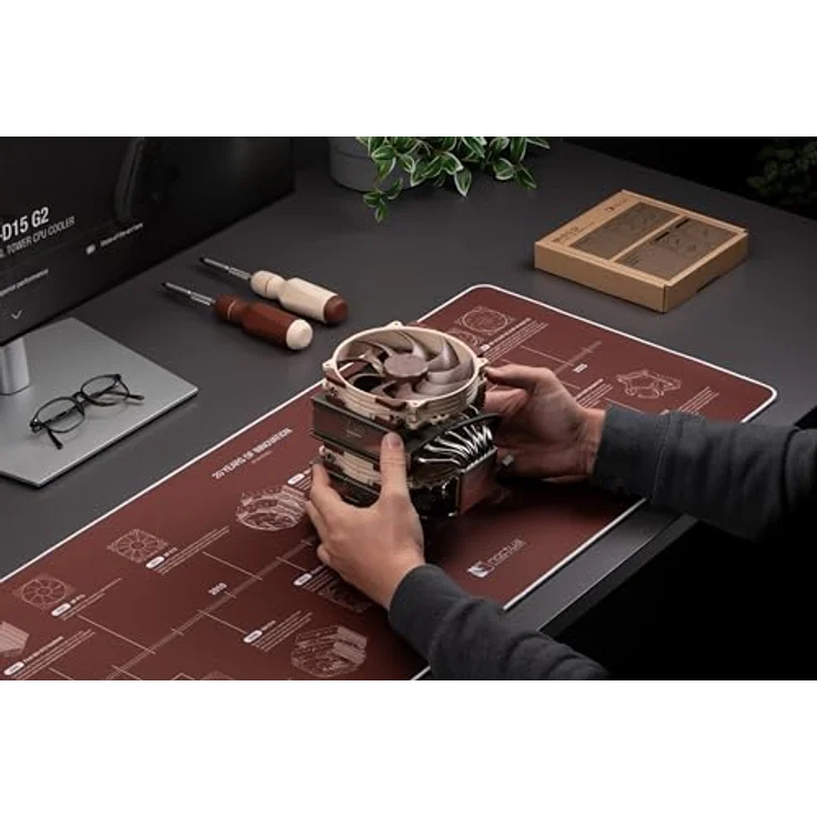 Noctua 20° Anniversario Mausmatte, braun, 900 mm x 400 mm, rutschfeste Gummibasis, wasserabweisend, langlebig – Bild 9