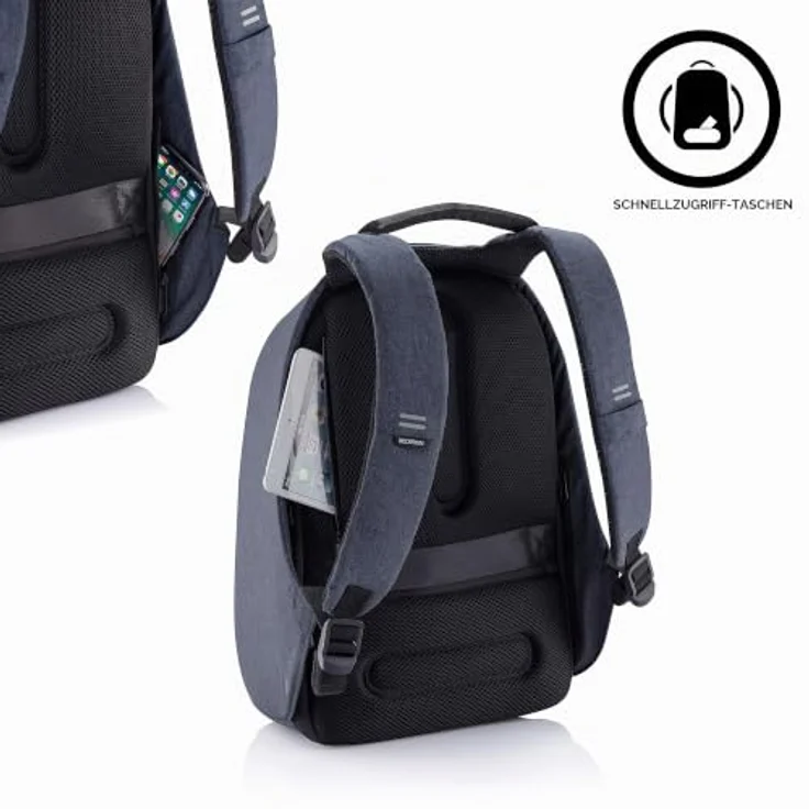 XD Design Bobby Hero XL, 17" Laptop Backpack in Marineblau, großer Rucksack mit Schutzfunktion und Diebstahlschutz – Bild 6