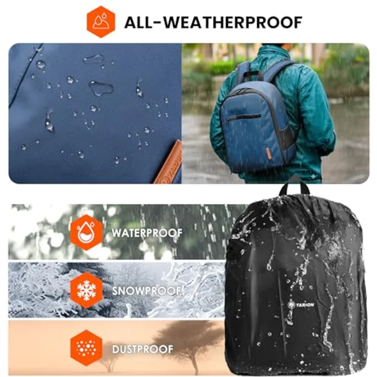 TARION TB-S Kamerarucksack, kompakter Fotorucksack mit großem Fassungsvermögen, wasserabweisend, blau – Bild 5