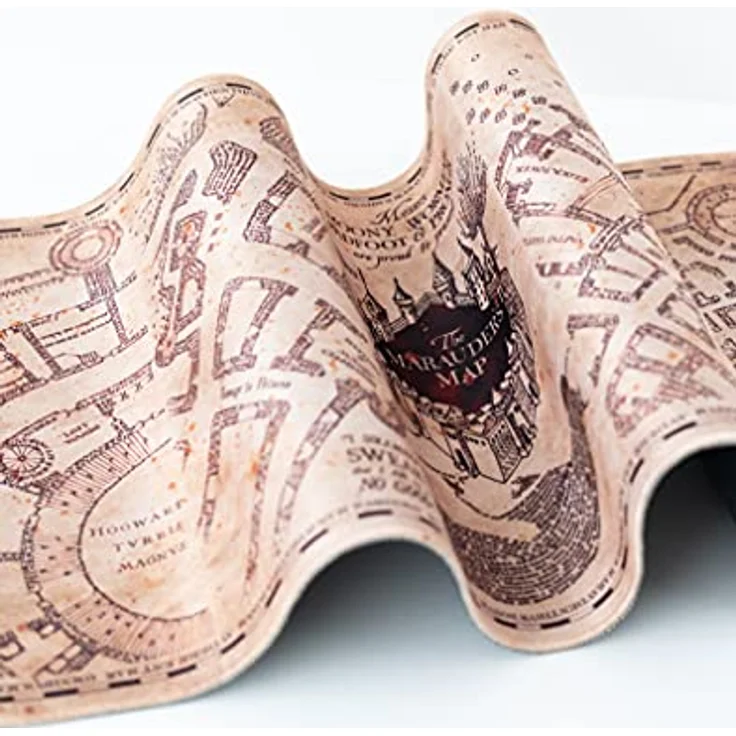 Grupo Erik Gaming Mauspad Harry Potter Fanartikel - Karte des Rumtreibers Gaming Mousepad XXL - Rutschfeste Unterseite, Wasserabweisend und verstärkte Kanten – Bild 4