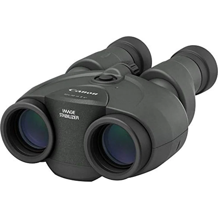 Canon 10x30 is II Fernglas (10 fache Vergrößerung, Feldstecher, Präzisionsoptik, Powered is Bildstabilisator, manuelle Fokussierung, Dioptrinkorrektur, Porroprisma II, Freihandeinsatz), schwarz – Bild 1