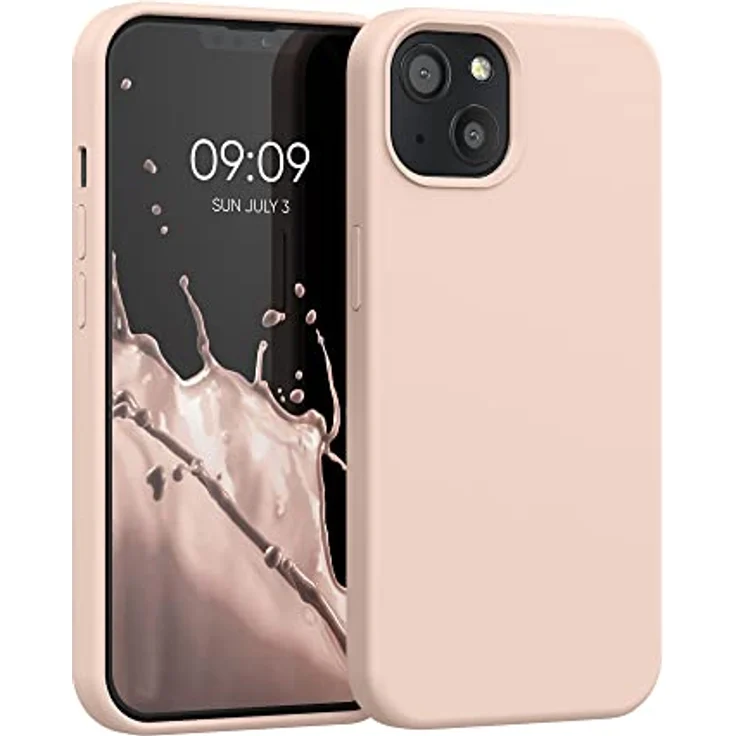 kwmobile Handyhülle für iPhone 13, Silikon Case Coconut Swirl, kabelloses Laden, rutschfeste Gummierung, elastisch und strapazierfähig – Bild 1