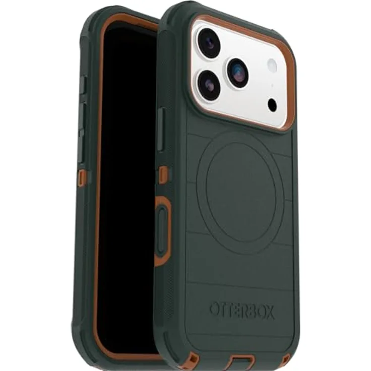 OtterBox Defender Series Pro MagSafe Hülle für iPhone 17 Pro, stoßfest, sturzsicher, 7X militärisch getestet, extrem robust, Grün