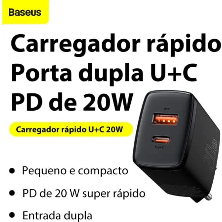 Baseus Compact Schnellladegerät, Schwarz - Preisvergleich – Bild 2