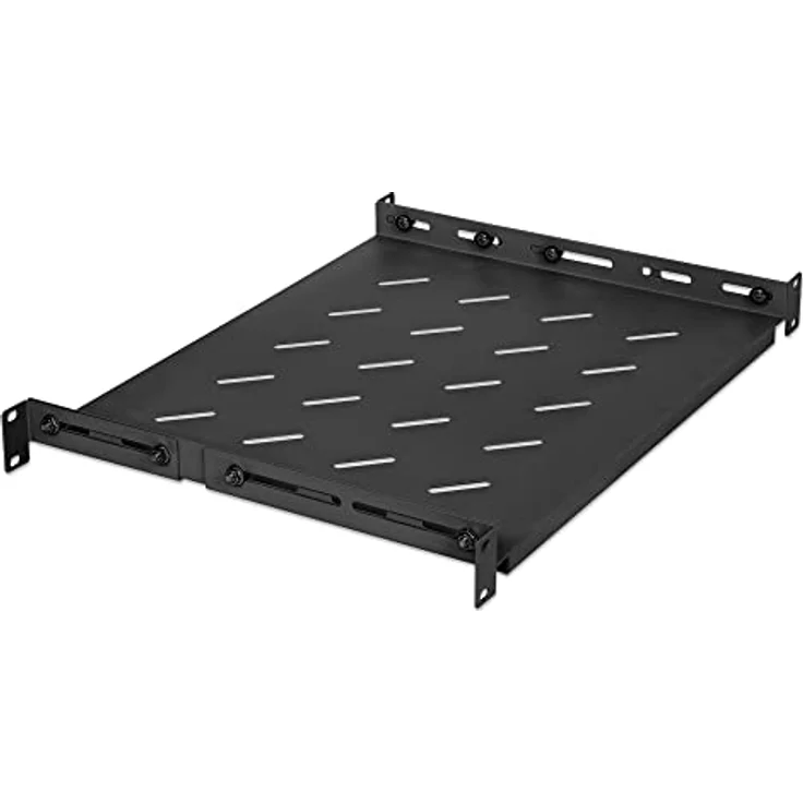 Intellinet 714082 Regal 19 Zoll Fixed mit Verstellbarer Tiefe von 350 bis 550 mm 1U Schwarz Schwarz – Bild 2