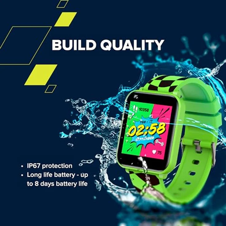 Canyon CNE-KW43 Smartwatch für Kinder, wasserdicht nach IP67, 1,54 Zoll IPS-Display, Schrittzähler, Bluetooth 4.0 LE, leichtes Design – Bild 6