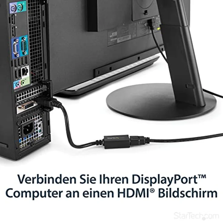 StarTech.com DisplayPort auf HDMI Video Adapter - Konverter (Stecker-Buchse), DP zu HDMI mit bis zu 1920x1200, DP - HDMI Länge 25cm – Bild 3