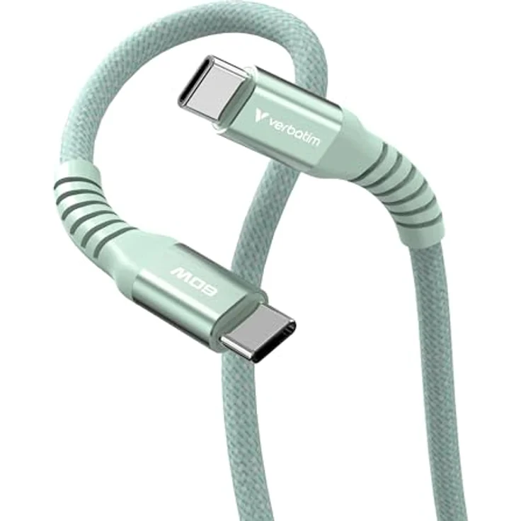 Verbatim Sync & Charge USB-C to USB-C 60W Magnetic 120 cm - Green, Magnetisches Kabel für schnelles Laden und Syncen – Bild 2