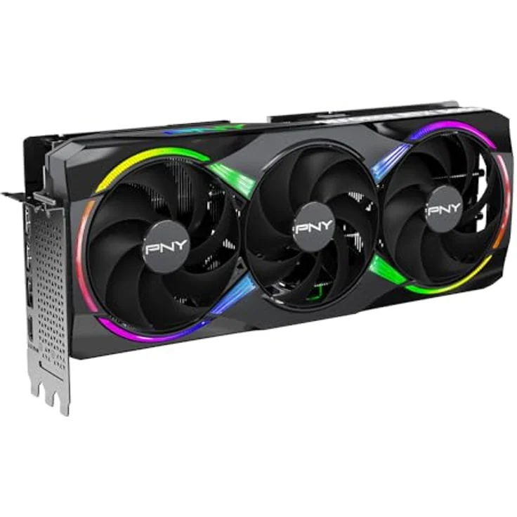 PNY GeForce RTX™ 5080 16GB ARGB OC Triple Fan Grafikkarte DLSS 4, Schwarz – Bild 2