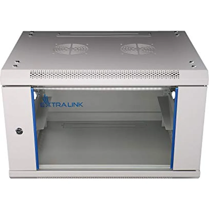 Extralink Netzwerkschrank 6U 600x450, Serverschrank, 19 Zoll Rack, Wandmontage, abnehmbare Seitenwände, Grau – Bild 1