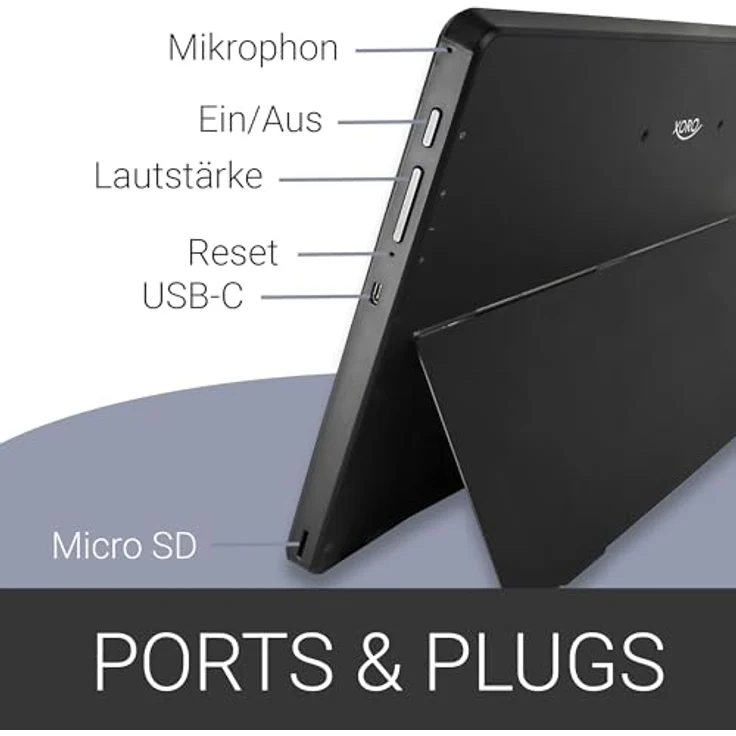 Xoro MegaPAD 1333 Pro 2, 13,3" Full HD Android 15 Tablet mit 128 GB Speicher, 6 GB RAM und VESA-Montage – Bild 6