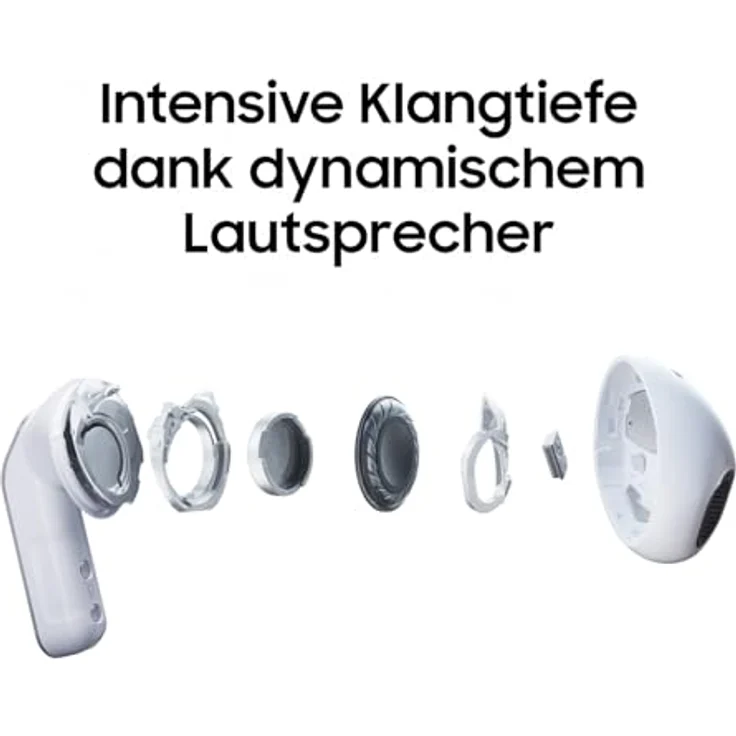 Samsung Galaxy Buds4, Kabellose Bluetooth-Kopfhörer mit Geräuschunterdrückung, 360 Audio und Sprachsteuerung, Schwarz – Bild 3