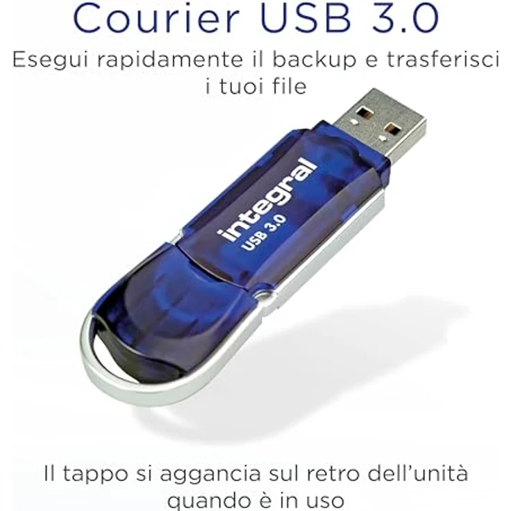 Integral Memory Courier 3.0 INFD32GBCOU3.0 32GB USB 3.0-Stick königsblau – Bild 2
