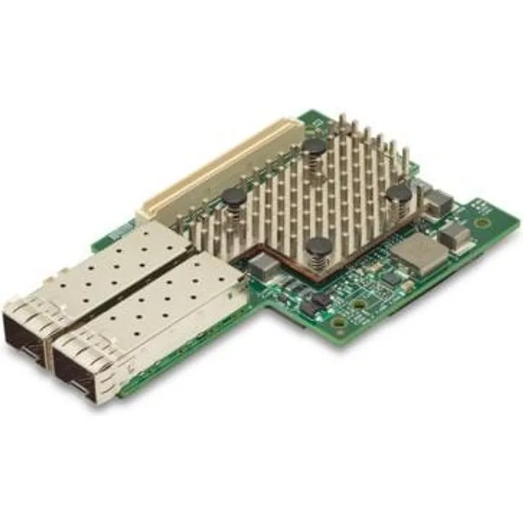 Broadcom NetXtreme M225p SFP28 OCP 2.0 (Mini PCI Express), Netzwerkkarte, Grau, Grün