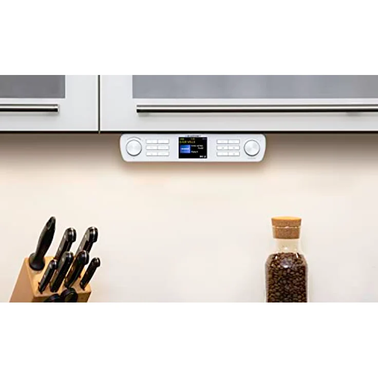Blaupunkt KRD 100, Bluetooth Küchenradio mit DAB+, Unterbau Radio, DAB Plus, UKW, Multidisplay, Digitalradio mit Uhr, LED Licht, 2 Back Timer, Werkstatt Unterschrank Radio, Weiß – Bild 5