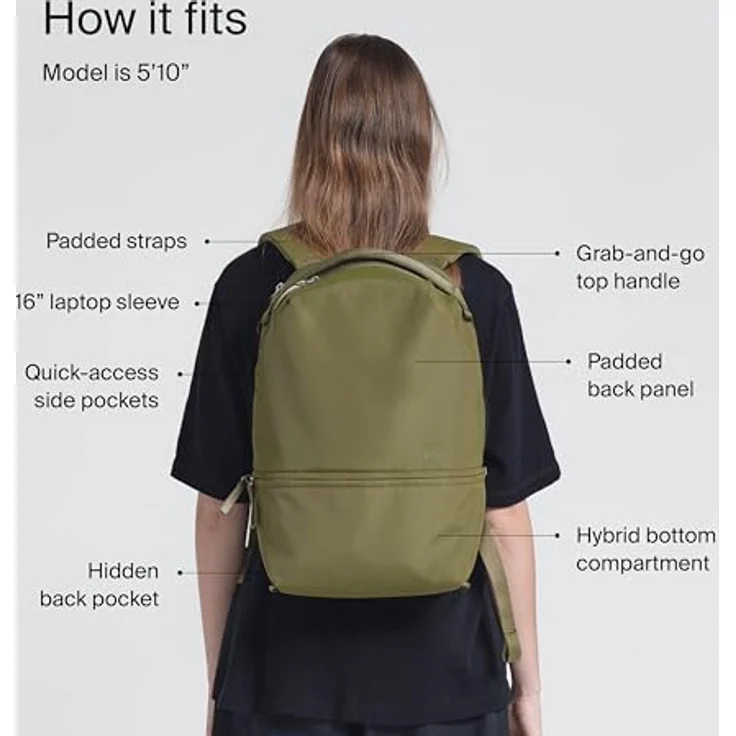 Urth Arkose 20L Backpack mit Kameraeinsatz, praktische Kameratasche für Fotografie, Grün – Bild 4