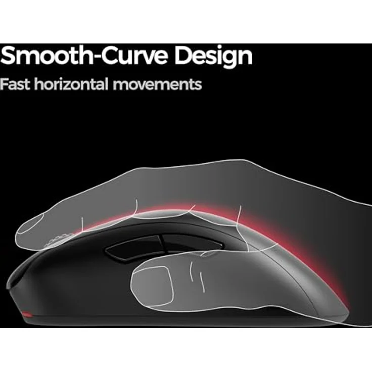 BenQ Zowie EC3-DW, Kabellose 4K-Maus für E-Sport, 59 g, asymmetrisch, 3950 Sensor, optimierter 4K-Empfänger, treiberlos – Bild 3