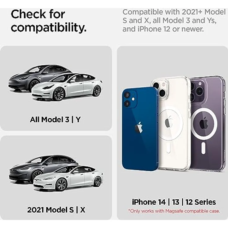 Spigen ITT90, Smartphone Halterung, OneTap Befestigung für MagSafe-iPhones, Schwarz – Bild 2