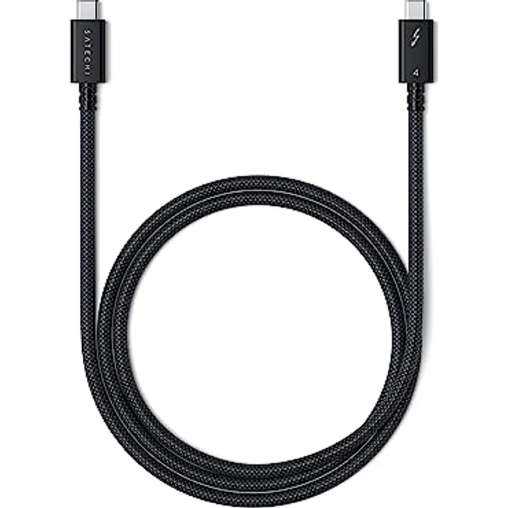 SATECHI zertifiziertes USB-C Thunderbolt 4 Kabel (1m), 8k/60-Hz Display, 40 Gbps Datenübertragung, 240W PD, PCIE, kompatibel mit Thunderbolt 4/3, USB4, USB-C, für MacBook Pro, Hubs, Docking und mehr – Bild 1