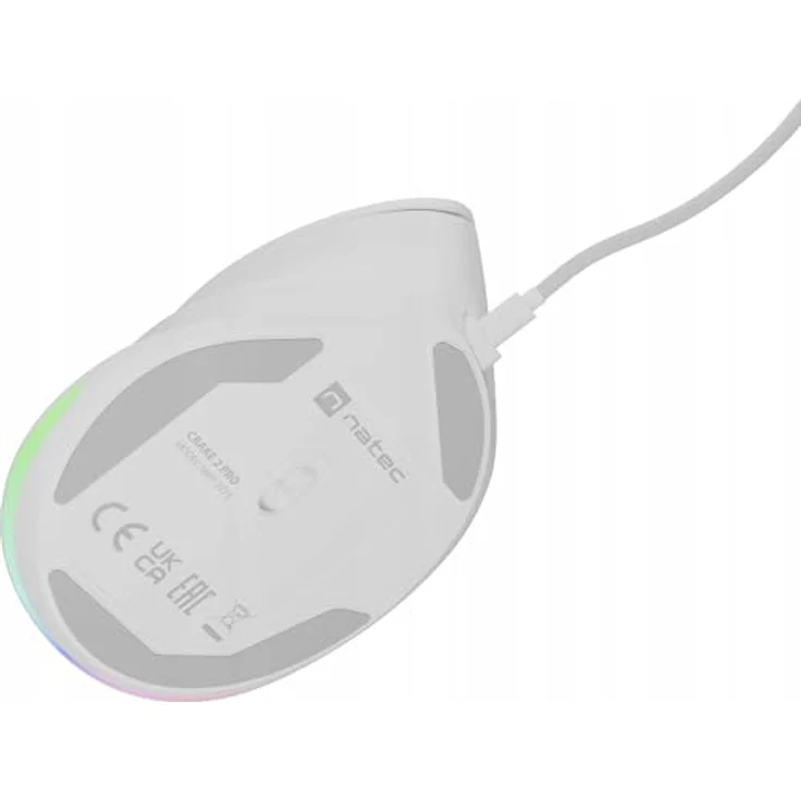 Natec CRAKE 2 PRO, vertikale USB-Maus mit 6 Tasten, ergonomisch, weiß – Bild 6