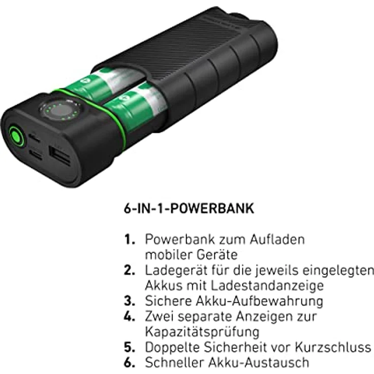 Ledlenser Powerbank Flex5 Powerbank (Akku) - schwarz - 4500 mAh – Bild 3