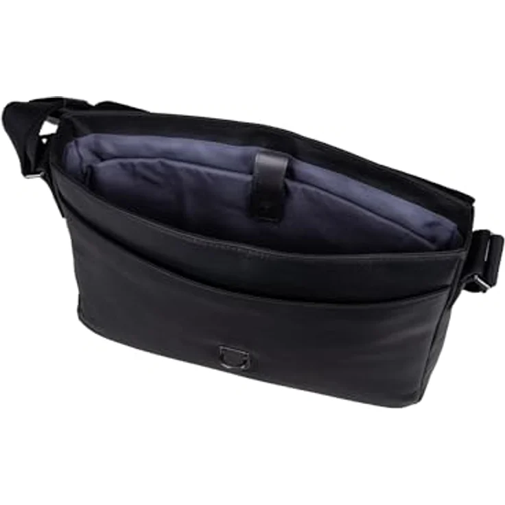 Joop! Cerratano Janis Messenger, 35 cm, schwarzes Leder, für Laptops bis 15 Zoll – Bild 4