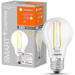 Ledvance Smarte LED-Lampe mit WiFi Technologie, Sockel E27, dimmbar, warmweiß (2700K), ersetzt Glühlampen mit 60W, steuerbar mit Alexa, Google Assistant und Samsung SmartThings, SMART+, 1er-Pack