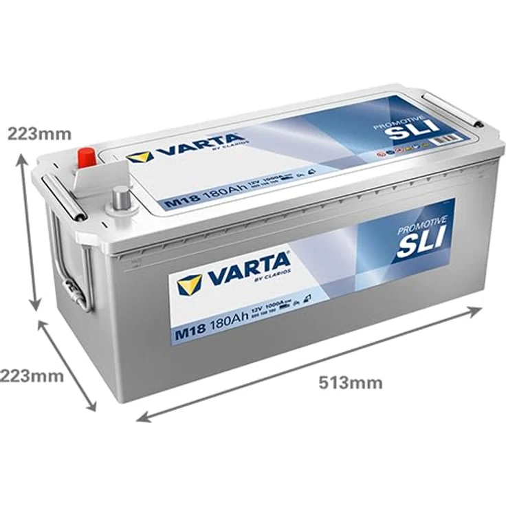 Varta M18 PROmotive Silver, 12V 180Ah Autobatterie mit 1000A Kälteprüfstrom, wartungsfrei und vibrationsresistent – Bild 3