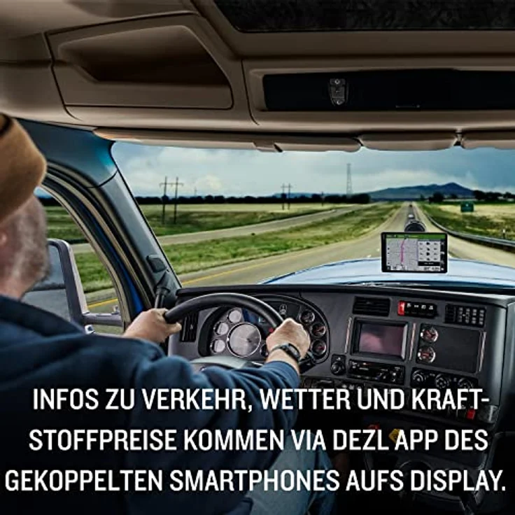 Garmin dēzl LGV 610 EU – LKW-Navigationsgerät mit 6“ Farbdisplay, vorinstallierten Karten für 46 Länder, fahrzeugspezifischem Routing und Echtzeitdiensten – Bild 4
