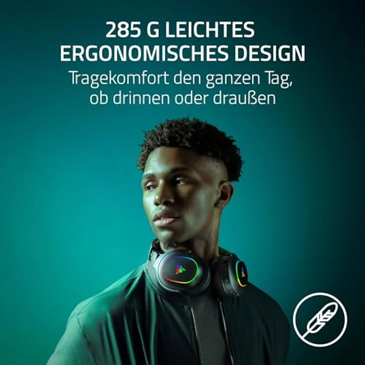 Razer Barracuda X Chroma - kabelloses Multiplattform-Gaming-Headset, 6 Zonen Chroma RGB, SmartSwitch Hyperspeed & Bluetooth, 40mm Treiber, abnehmbares HyperClear Cardioid-Mikrofon, Schwarz – Bild 3