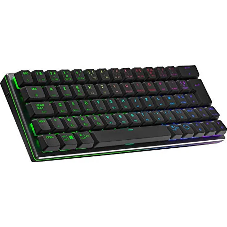 Cooler Master SK622 Gaming-Tastatur, 60%-Konfiguration, mechanische Schalter mit niedrigem Profil, RGB-Beleuchtung, Bluetooth-& Kabelverbindung, Apple/PC/Smartphone-kompatibel - FR Layout