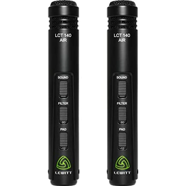 Lewitt LCT 140 AIR Stereo Pair, Kondensatormikrofonset mit AIR- und FLAT-Modus, leicht und mit Low-Cut-Schalter – Bild 2