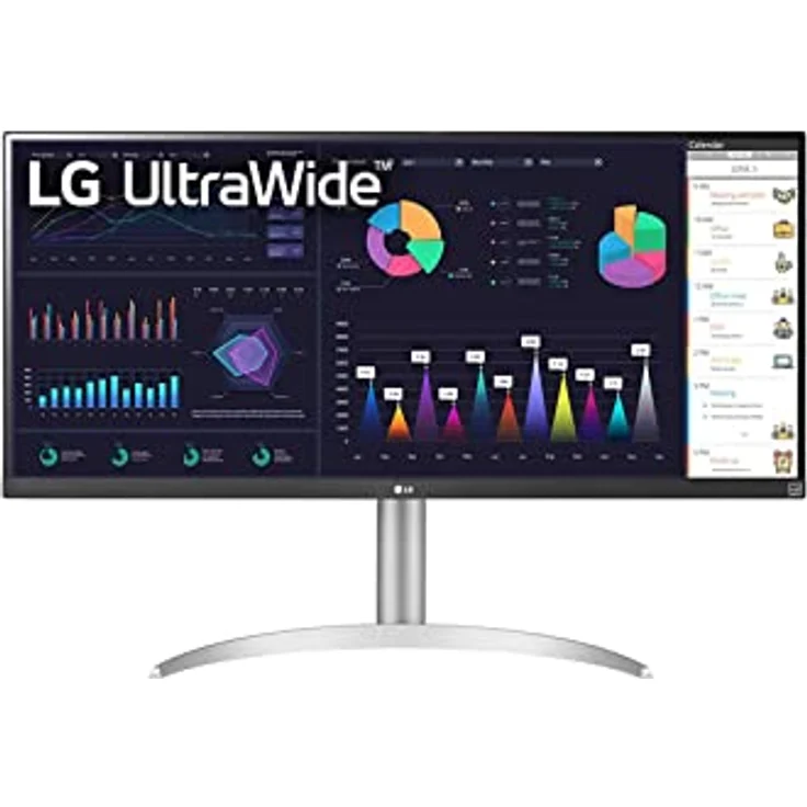LG 34WQ650-W Office-Monitor 86,4 cm (34") WFHD LCD Silber, Weiß – Bild 1
