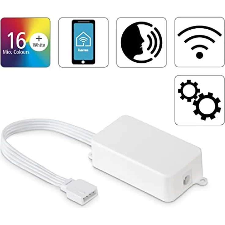 Hama WLAN-Controller für LED-Strip, ohne Hub, für App- und Sprachsteuerung (00176568) – Bild 2