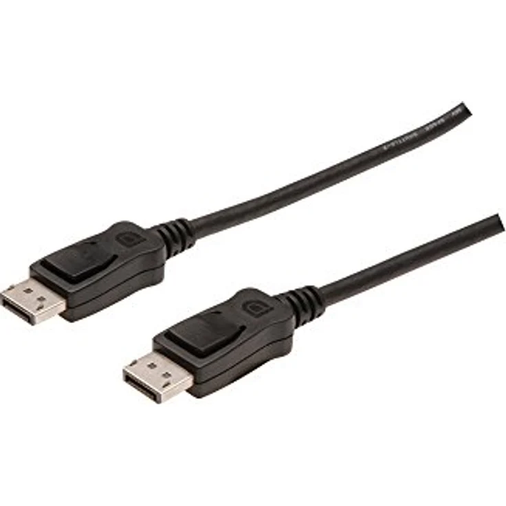 DIGITUS DisplayPort Anschlusskabel, Stecker-Stecker, 2 m lang, mit Verriegelung, Ultra HD 4K, schwarz – Bild 2