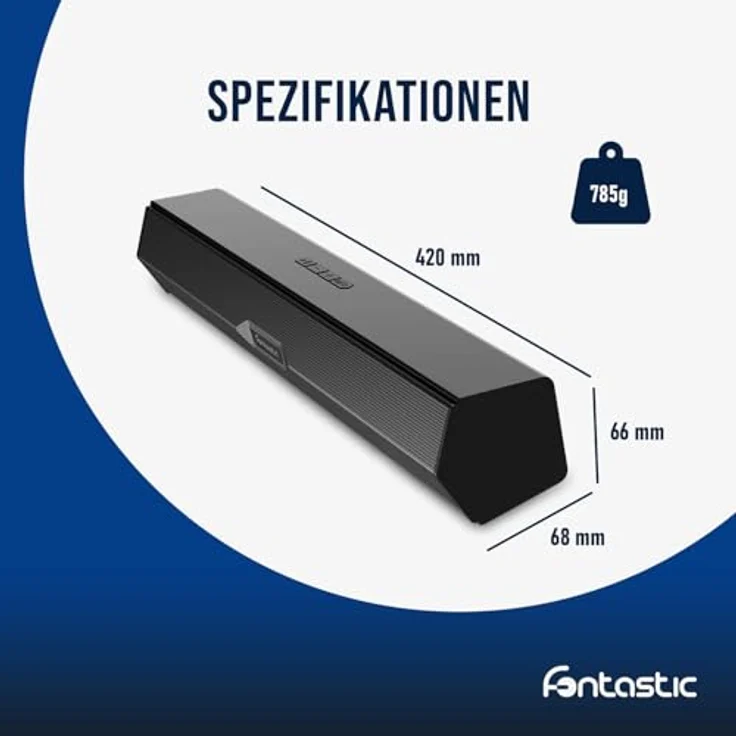 fontastic Juna - Drahtlose Soundbar 2 x 5 Watt TWS BT5.3 inklusive Mikrofon - RGB LED-Beleuchtung – Bild 9