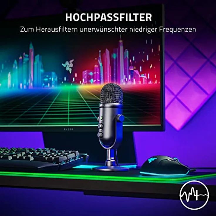 Razer Seiren V2 Pro Mikrofon, schwarz, USB – Bild 3
