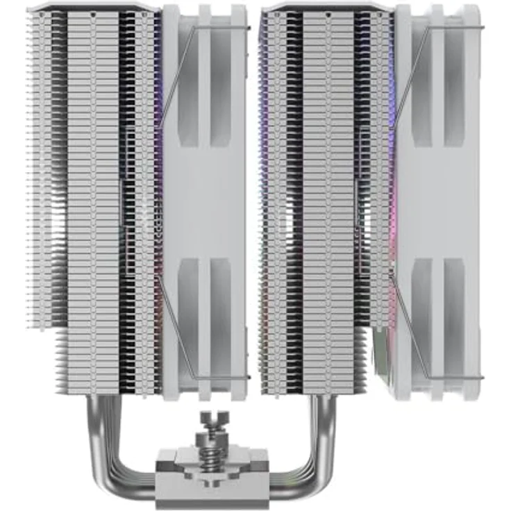 Silentware Titan RGB White, CPU Kühler mit 6 Heatpipes, 2x 120mm PWM ARGB Lüfter, für LGA 115X/1200/1700/1851/AM4/AM5, bis 265W TDP – Bild 3