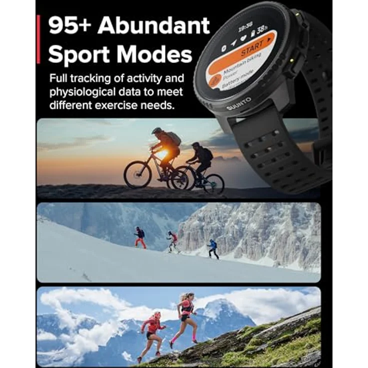 Suunto Vertical Smartwatch (1,4 Zoll) mit bester Akkulaufzeit, Schwarz – Bild 5