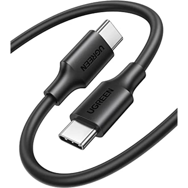 UGREEN USB C to USB C 3A Schnelllade- und Datenkabel schwarz 2 Meter - Strapazierfähig, nicht verwickelt