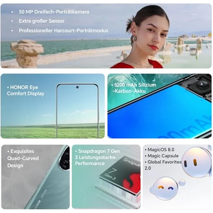 Honor 200 Smartphone (17 cm/6,7 Zoll, 256 GB Speicherplatz) – Bild 2