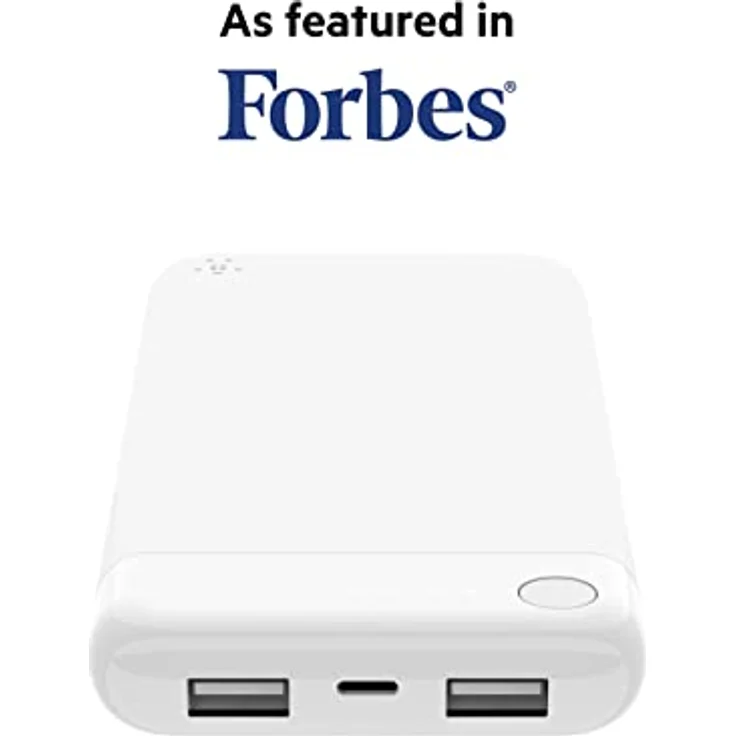 Belkin Boost Charge Powerbank 10K mit Lightning Connector (MFI-zertifiziertes, portables 10.000 mAh Lightning Ladegerät für iPhone 11, 11 Pro-Pro Max, X, XS, XS Max, XR, SE, 8-8+, iPad) Weiß – Bild 2