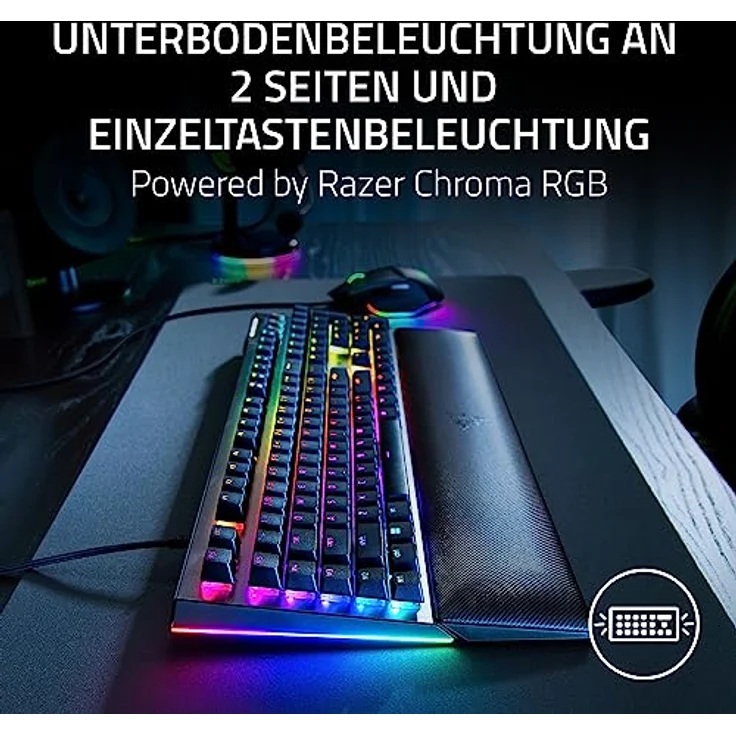 Razer BlackWidow V4 - Mechanische Gaming-Tastatur Chroma RGB (Mechanische Green Switches, 6 eigene Makro-Tasten, Doubleshot-ABS-Tastenkappen) QWERTY US-Layout | Schwarz – Bild 4