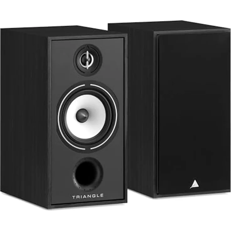TRIANGLE BOREA BR04, Hi-Fi-Regallautsprecher mit 110W Leistung, 90 dB Wirkungsgrad, Schwarz (Paar)