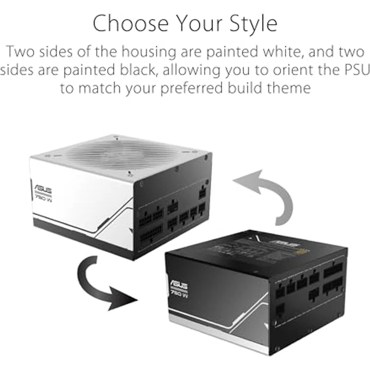 ASUS Prime 750W Gold Netzteil (750 Watt, 80 Plus Gold Zertifizierung, ATX 3.0 kompatibel, Lüfter mit Doppelkugellagern, schwarz/weiß) – Bild 5