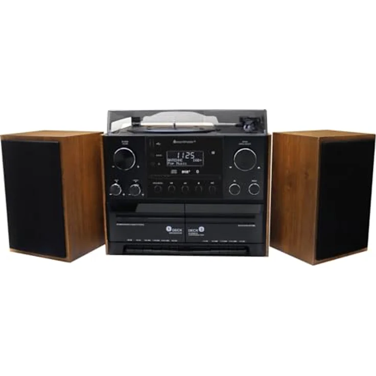 Soundmaster Stereoanlage MCD5600 Braun, Radio Tuner: FM, DAB+ (Bluetooth, Plattenspieler, 2x 5 W) – Bild 2