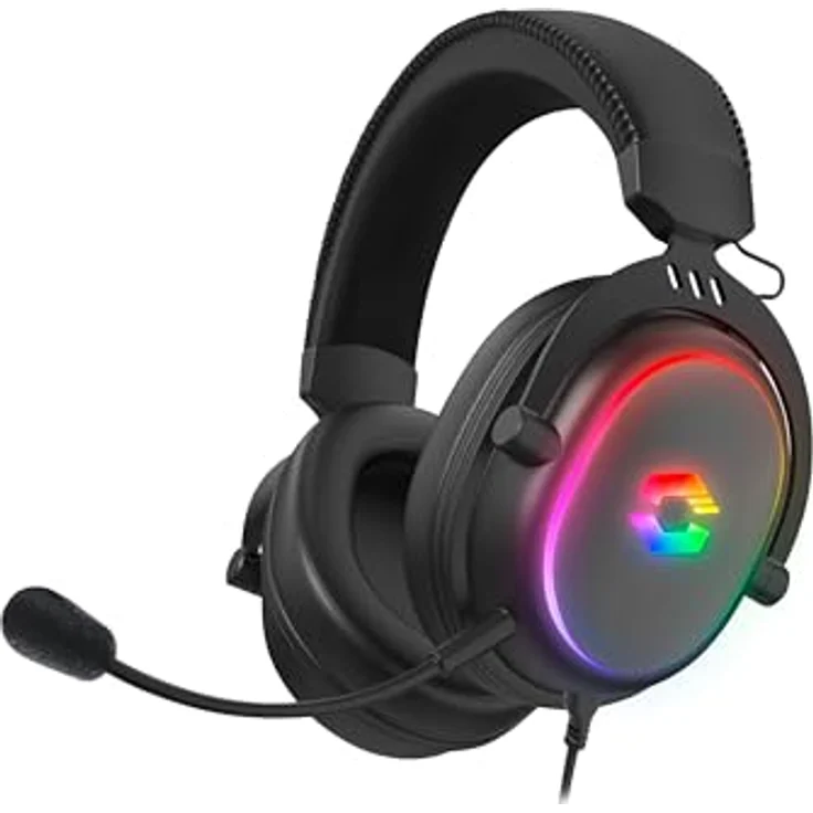 Speedlink CONUX - RGB Gaming Headset mit Mikrofon für PC PS5/PS4/Xbox, RGB Beleuchtung, kabelgebunden, schwarz – Bild 1