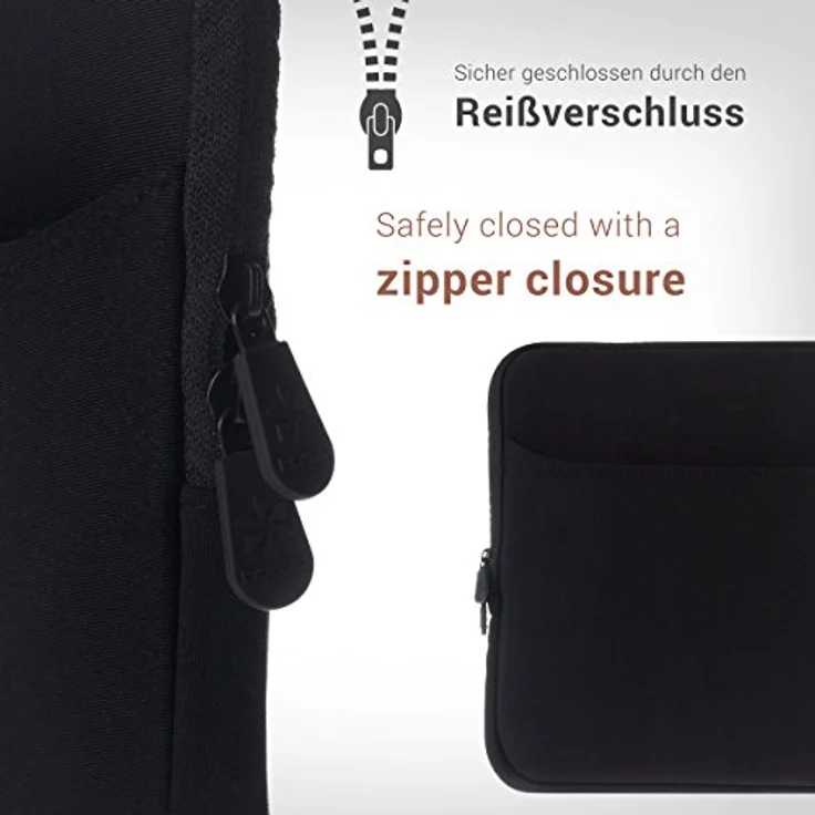 honju Darkroom Neopren Sleeve für Microsoft Surface Laptop (13,5" & 13,8") / Laptop Go / Surface Pro 11/10/9/8, mit großem Außenfach, Mikrofaser-Innenseite und leichtgängigem Reißverschluss – Bild 4