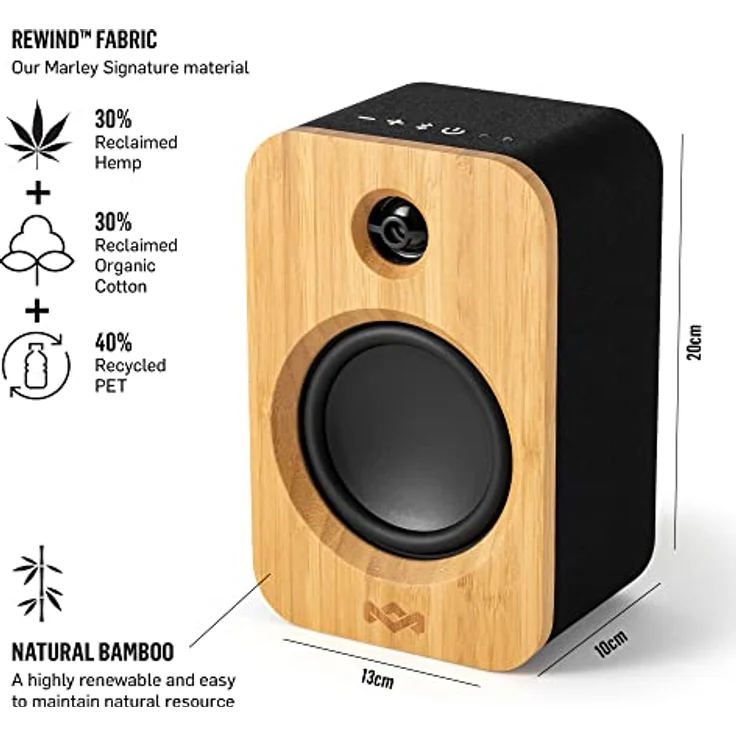 House of Marley Get Together Solo (Batteriebetrieb), Bluetooth Lautsprecher, Schwarz – Bild 3