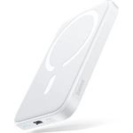 Baseus Magsafe Powerbank 6000mAh, Magnetische Externe Batterie für iPhone 14/13/12 Serie, Wireless Powerbank mit USB-C Schnellladefunktion, Mini Power Bank PD 20W, Klein aber Leistungsstark, Weiß